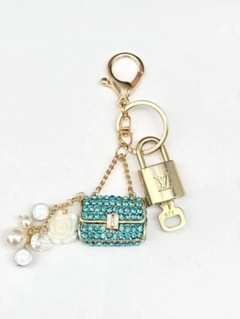 Louis Vuitton Gold Padlock 🔒 Key Set Authentic LV w/ Unbranded Keychain